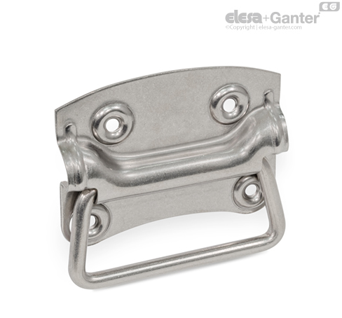 GN 3136-NI Folding Handles Stainless steel | Elesa+Ganter